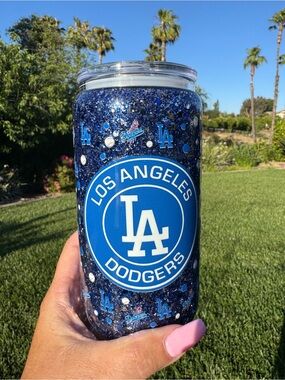 Los Angeles Dodgers Glitter Tumbler 16oz